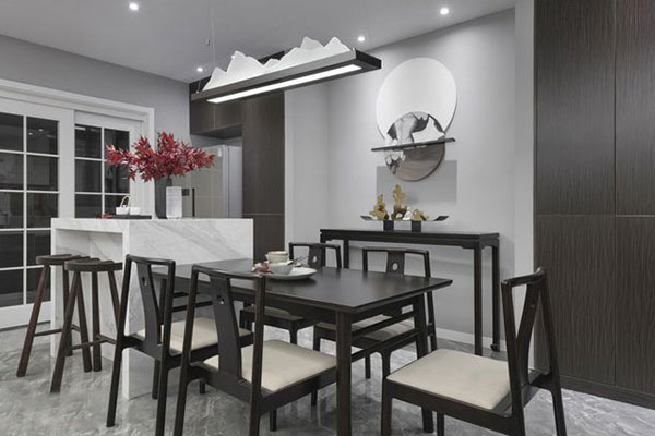 餐厅家具定制风格与客厅的沙发风格一致