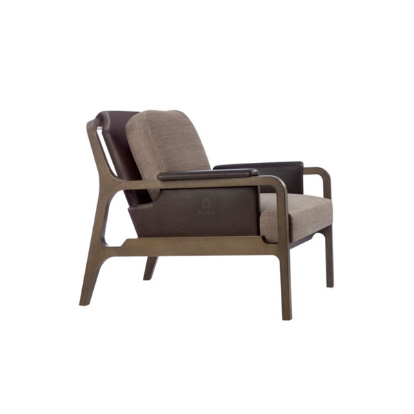 YS意式现代家具-FLD意式现代休闲椅实木边