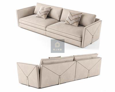 YS意式轻奢客厅-VIS-A三人沙发多角度