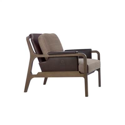 YS意式现代家具-FLD意式现代休闲椅实木边